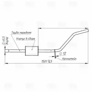 резонатор! Renault Sandero 07> EAM 0906 TRIALLI