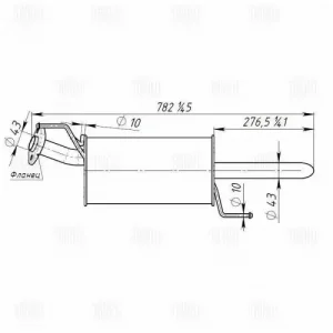 глушитель! Nissan Juke 1.6i 10> EMM 1404 TRIALLI