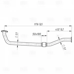труба приемная! Daewoo Nexia 16V дв. V15L 95> ERP 0516 TRIALLI