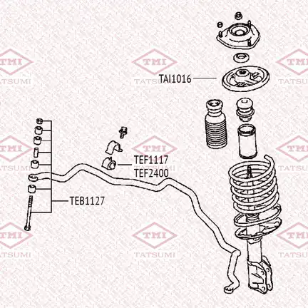 проставка пружины передняя верхняя! MITSUBISHI Lancer 00> TAI1016 TATSUMI