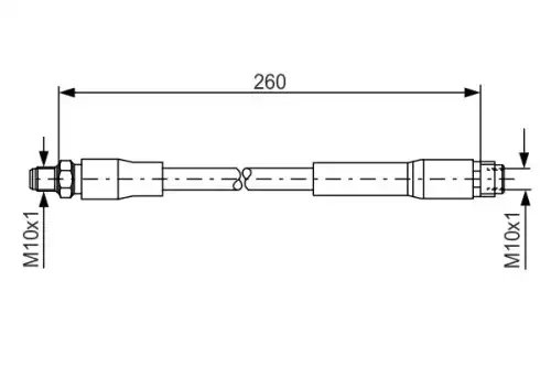 шланг торм. ! пер. L=280 MB W168 1.4-1.7D 97-04 1 987 476 760 BOSCH
