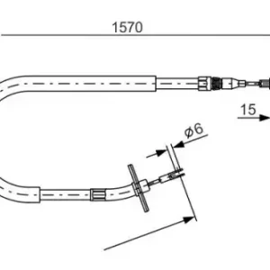 Трос ручного тормоза BOSCH 1 987 477 861