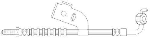 шланг тормозной передний! L=397mm Ford Escort V/VI/ Orion III 1.4/1.6/1.8 90-95 FT3515 K&K