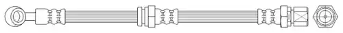 шланг тормозной передний левый! Chevrolet, Daewoo Lacetti/Nubira 1.4-1.8 03> FT0190 K&K