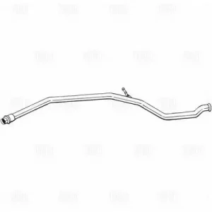 Труба соед. (средняя часть) для а/м Peugeot 206 (98-) (нерж. алюм. сталь) (ECP 0611) TRIALLI