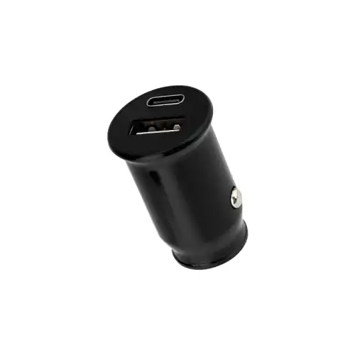 автозарядка в прикуриватель! АЗУ USB-A+USB-C, 2.4A черная 18-2228 REXANT