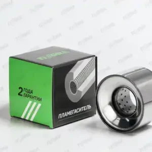 пламегаситель коллект.!120x80x63 нерж. (диаметр трубы 63мм общая длина 80мм диаметр 120мм) Z1208060 TIXONA