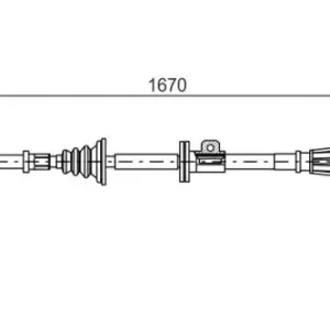Трос ручного тормоза BOSCH 1 987 477 357