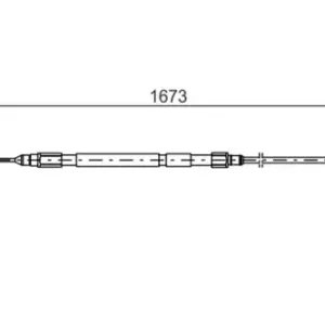 Трос ручного тормоза BOSCH 1 987 477 948