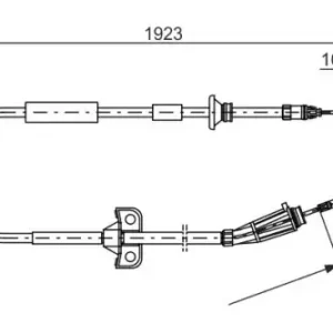 Трос ручного тормоза BOSCH 1 987 477 999