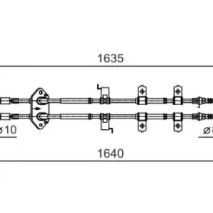 Трос ручного тормоза BOSCH 1 987 482 054