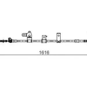 Трос ручного тормоза BOSCH 1 987 482 307