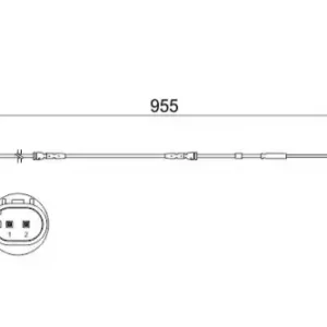 Датчик тормозных колодок BOSCH 1 987 473 511 электронный