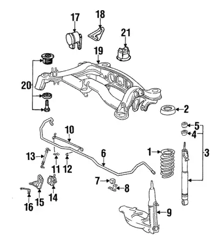 прокладка под пружину! задняя H8 MB W124/T124/C124/W201/W202/R129 82-01 201 325 09 44