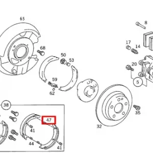 Пружины барабанных тормозных колодок MB 210 423 00 92