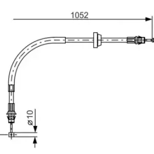 Трос ручного тормоза BOSCH 1 987 477 186