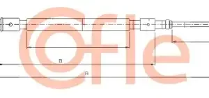 Трос ручного тормоза COFLE 92.10.4522