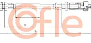Трос ручного тормоза COFLE 92.10.4723