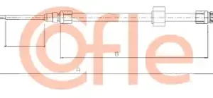 Трос ручного тормоза COFLE 92.10.9886