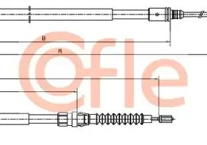 Трос ручного тормоза COFLE 92.10.6045