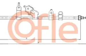 Трос ручного тормоза COFLE 92.17.1081