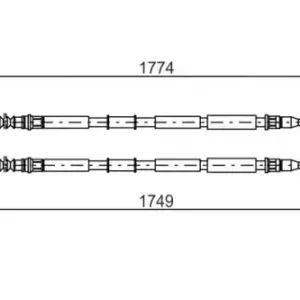 Трос ручного тормоза BOSCH 1 987 477 163