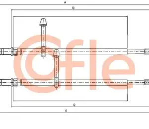 Трос ручного тормоза COFLE 92.10.8582
