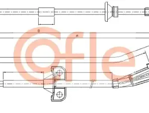 Трос ручного тормоза COFLE 92.10.8187
