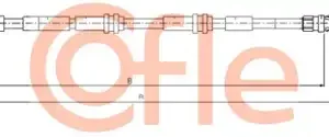 Трос ручного тормоза COFLE 92.10.7394