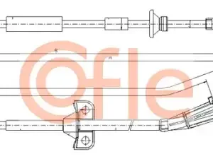 Трос ручного тормоза COFLE 92.10.8185