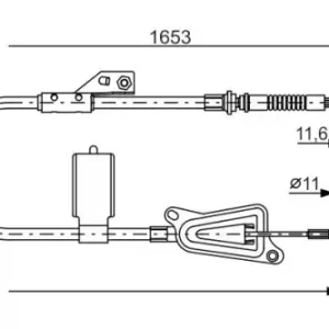 Трос ручного тормоза BOSCH 1 987 477 915