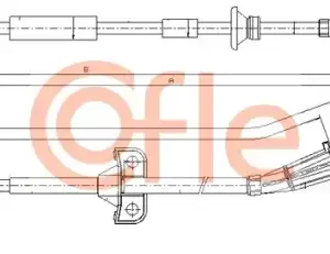 Трос ручного тормоза COFLE 92.10.8065