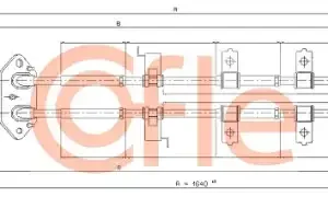 Трос ручного тормоза COFLE 92.17.0587