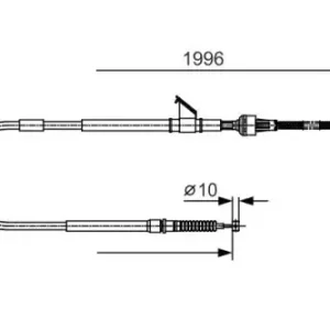 Трос ручного тормоза BOSCH 1 987 482 068