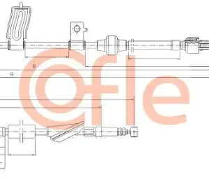 Трос ручного тормоза COFLE 92.17.4202