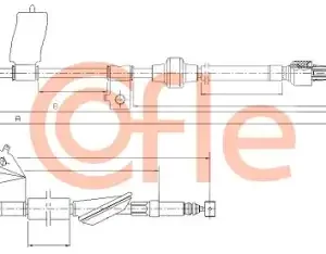 Трос ручного тормоза COFLE 92.17.4203