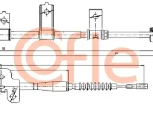 Трос ручного тормоза COFLE 92.17.6021