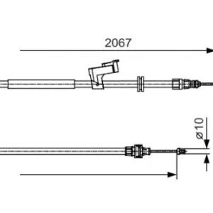 Трос ручного тормоза BOSCH 1 987 482 134