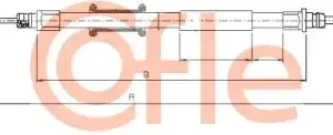 Трос ручного тормоза COFLE 92.10.4744
