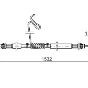 Трос ручного тормоза BOSCH 1 987 482 277