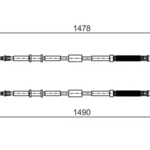 Трос ручного тормоза BOSCH 1 987 482 282