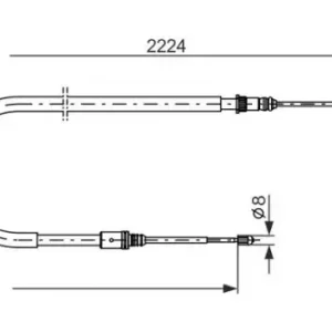 Трос ручного тормоза BOSCH 1 987 482 303