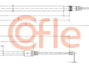 Трос ручного тормоза COFLE 92.10.6793
