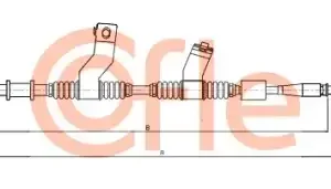 Трос ручного тормоза COFLE 92.17.3515