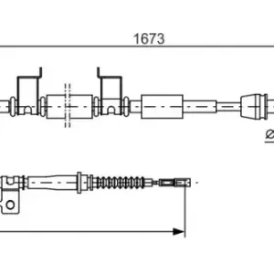 Трос ручного тормоза BOSCH 1 987 482 362