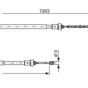 Трос ручного тормоза BOSCH 1 987 482 233