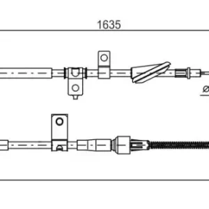 Трос ручного тормоза BOSCH 1 987 482 258