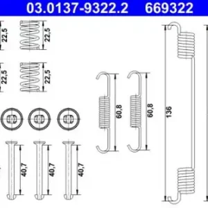 Тормозные колодки барабанные ATE 03.0137-9322.2