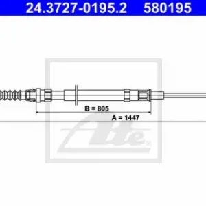 Трос ручного тормоза ATE 24.3727-0195.2