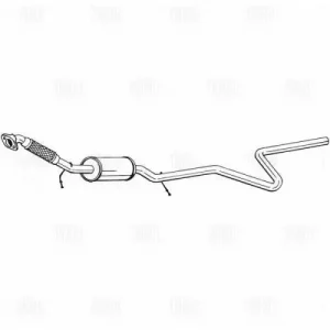 резонатор глушителя! Ford Fusion 1.6i 16V 04-05 EAM 1005 TRIALLI